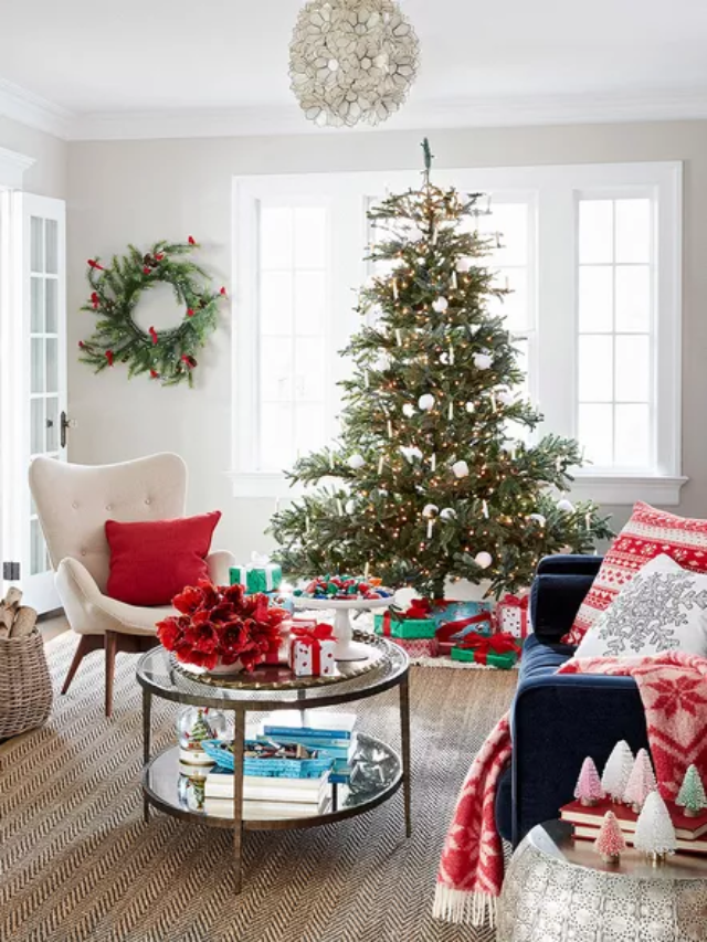 25 Christmas Living Room Design Theme Ideas