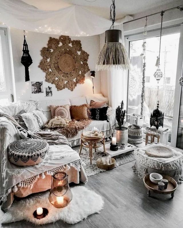 35 Boho Living Room Aesthetic Bench Ideas