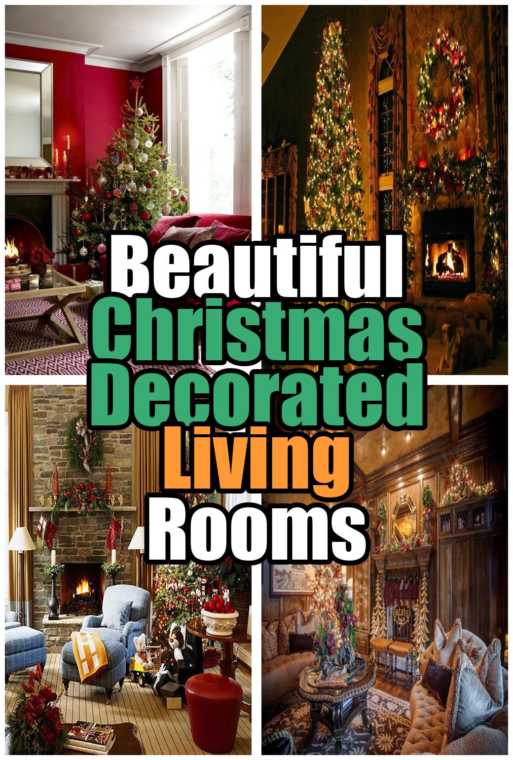 Beautiful Christmas Decorated Living Rooms