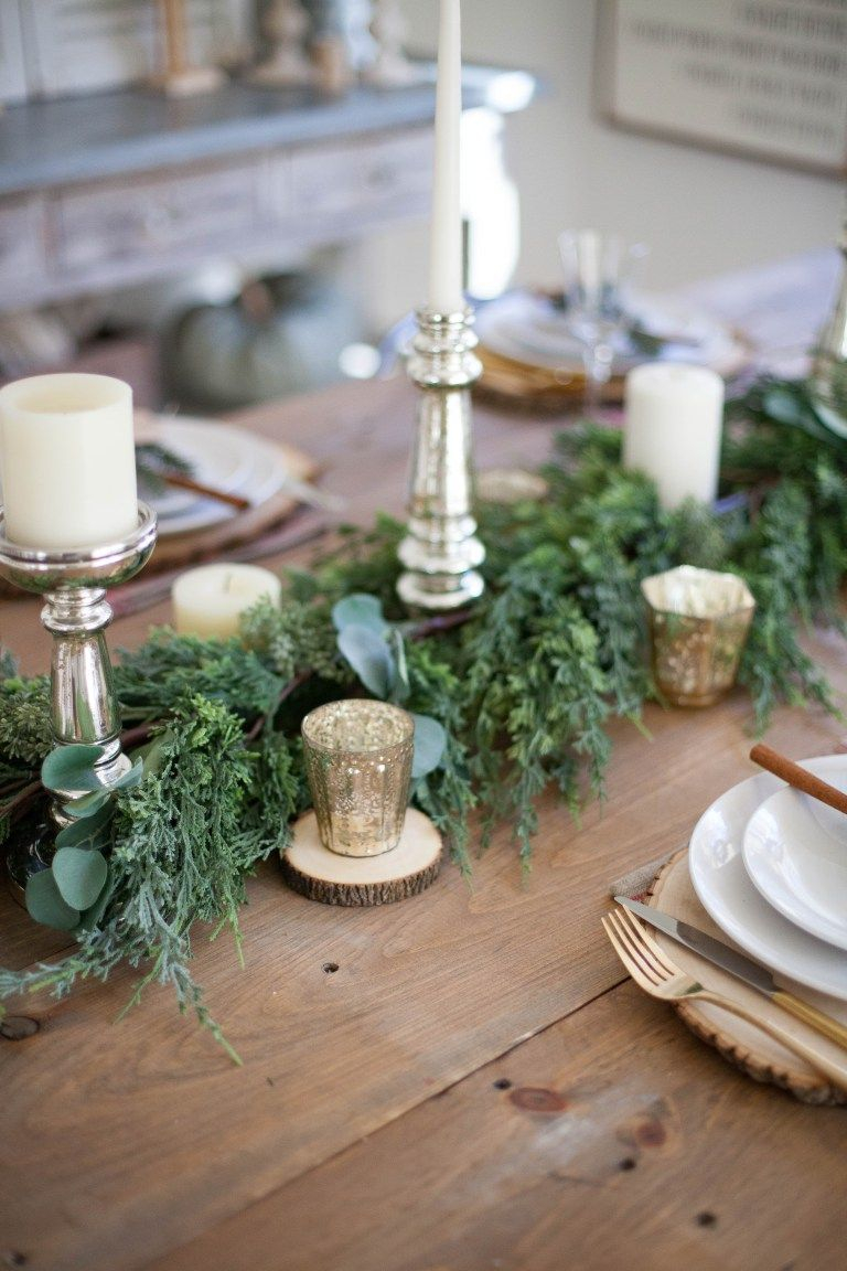 20 Chic Diy Rustic Christmas Table Decorations