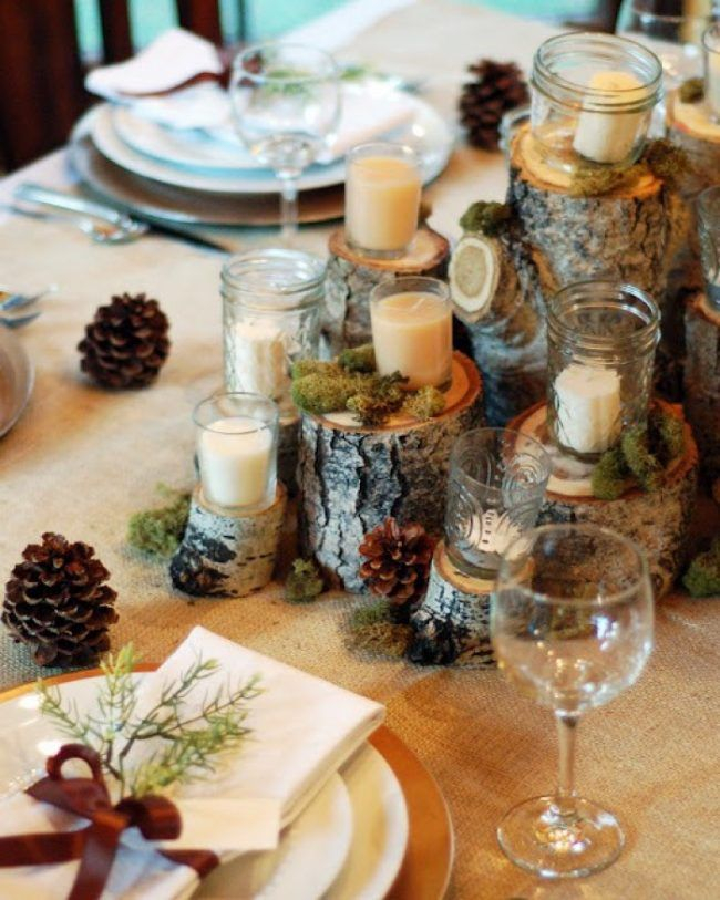 20 Chic Diy Rustic Christmas Table Decorations