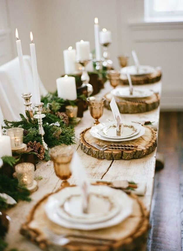 20 Chic Diy Rustic Christmas Table Decorations