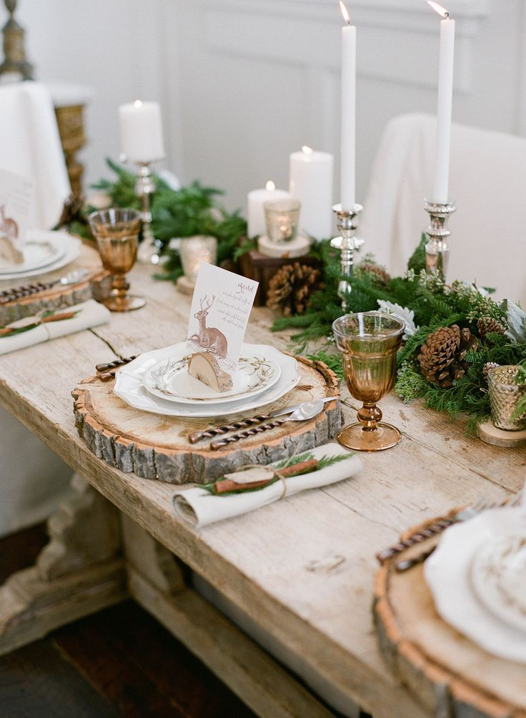 21 Chic Diy Rustic Christmas Table Decorations