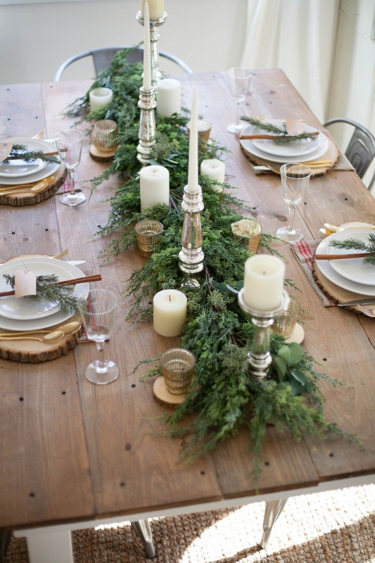 25 Chic Diy Rustic Christmas Table Decorations