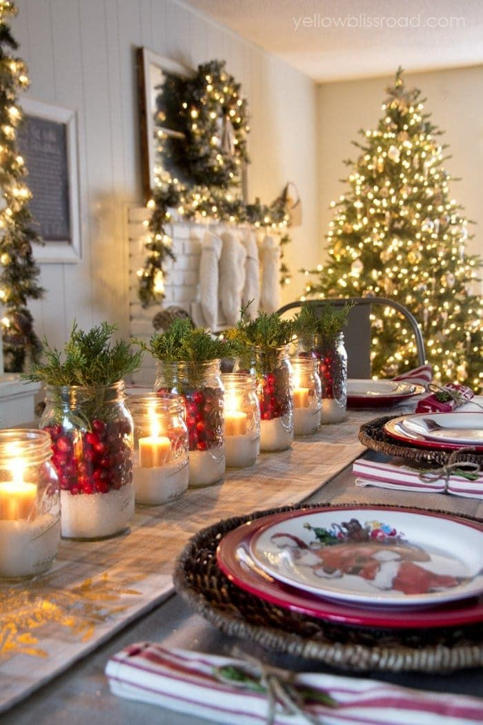 31 Chic Diy Rustic Christmas Table Decorations