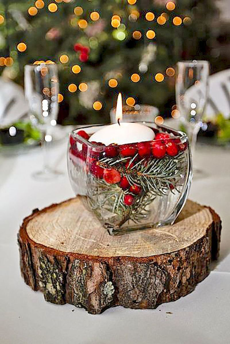 35 Chic Diy Rustic Christmas Table Decorations