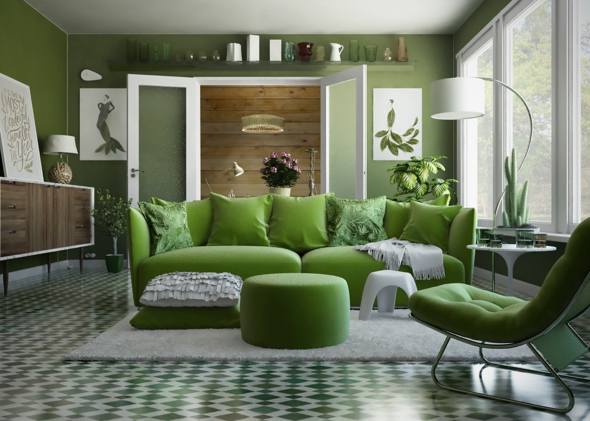 20 Green Living Room Inspiration: Bringing Nature into Your Home