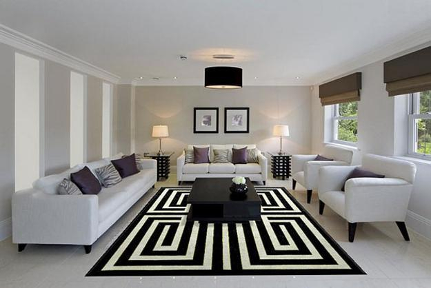 20 Black and white home decor modern living rooms