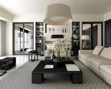 20 Black and white home decor modern living rooms