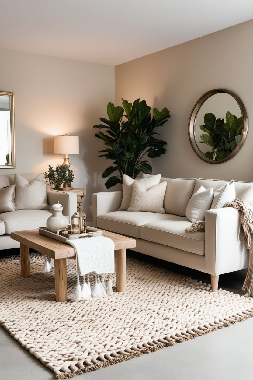 Beige Living Room: Timeless Elegance and Cozy Comfort