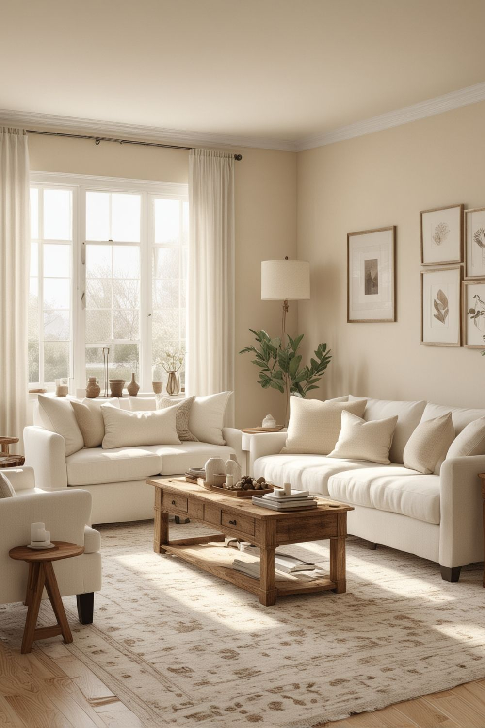 Beige Living Room: Timeless Elegance and Cozy Comfort