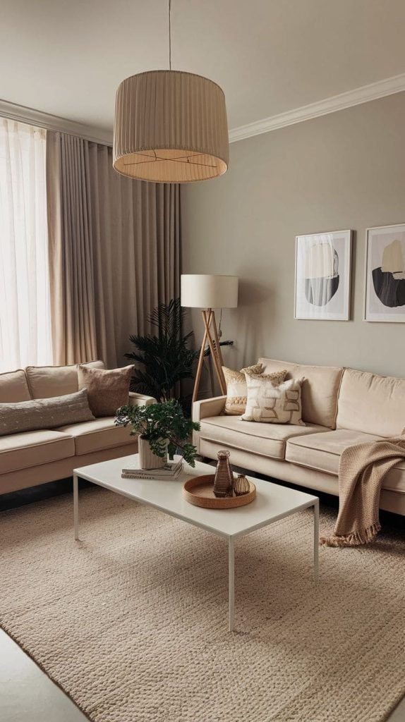 Beige Living Room: Timeless Elegance and Cozy Comfort